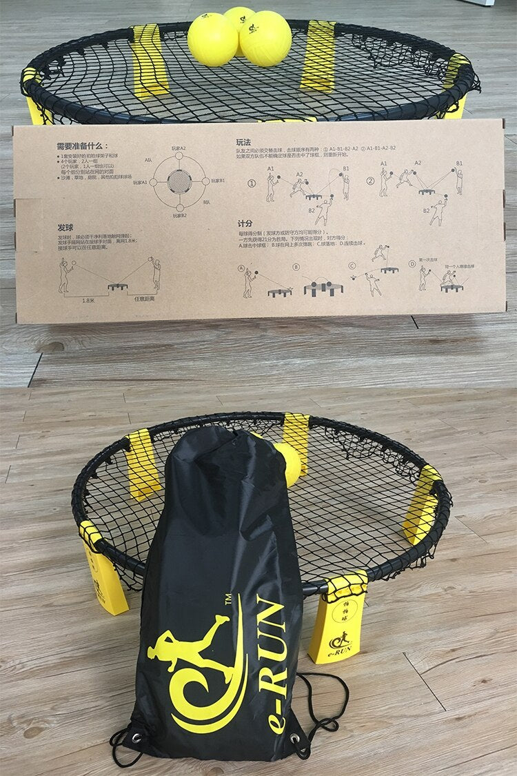 Mini Beach Volleyball VMINI ,Ball Game Set Outdoor Team Sports Lawn Fitness Equipment With 3 Balls and Volleyball Net