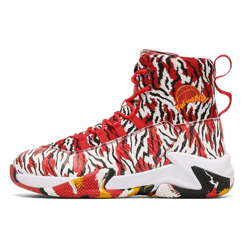 High Top Basketball Shoes with Brace Prevent Sprain Support Ankle Non Slip Wear-Resistant Cushioning Outdoor Workout ShoesSM-206