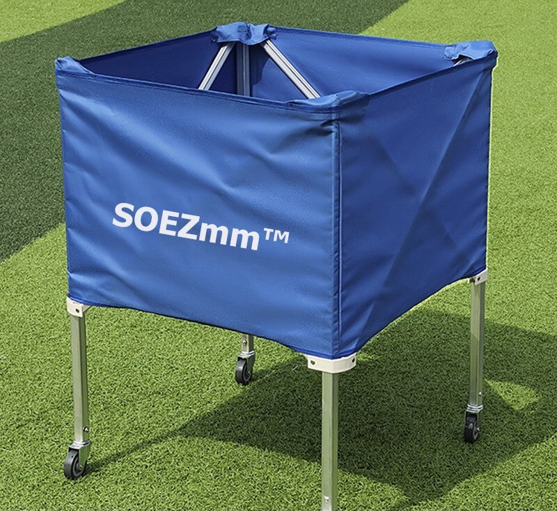 SOEZmm Volleyball Cart SVC30, Holds 30 PCS Volleyball,Classic Collapsible Ball Cart ,Aluminum Alloy Frame with Heavy Duty Wheels