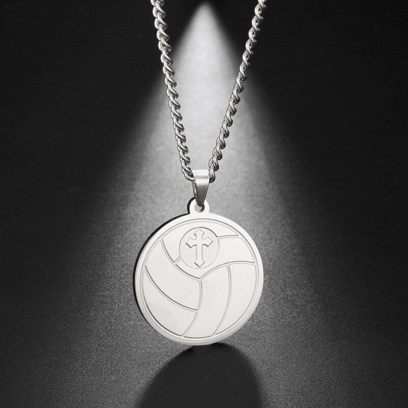 SOEZmm Volleyball Necklace SVNC100,Gift for Volleyball Lover,Prize for Match , can add Essential Oil or Perfume,DM 30mm