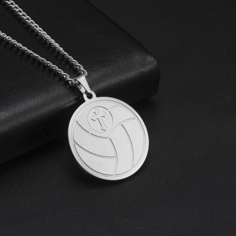 SOEZmm Volleyball Necklace SVNC100,Gift for Volleyball Lover,Prize for Match , can add Essential Oil or Perfume,DM 30mm